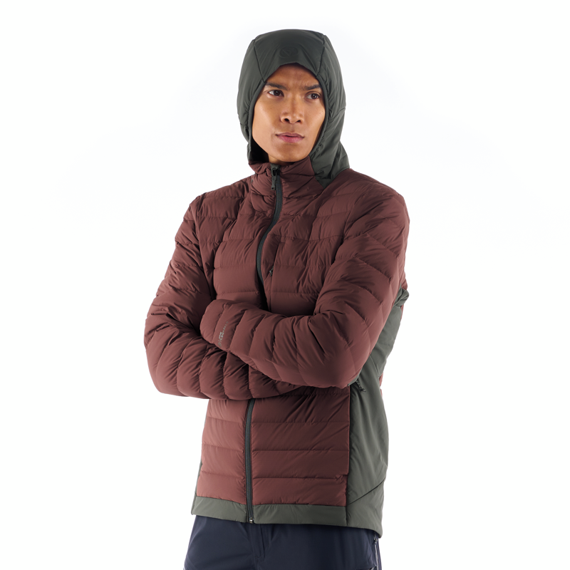 Artilect Mens Divide Fusion Stretch Hoodie Amaranth / Black-5